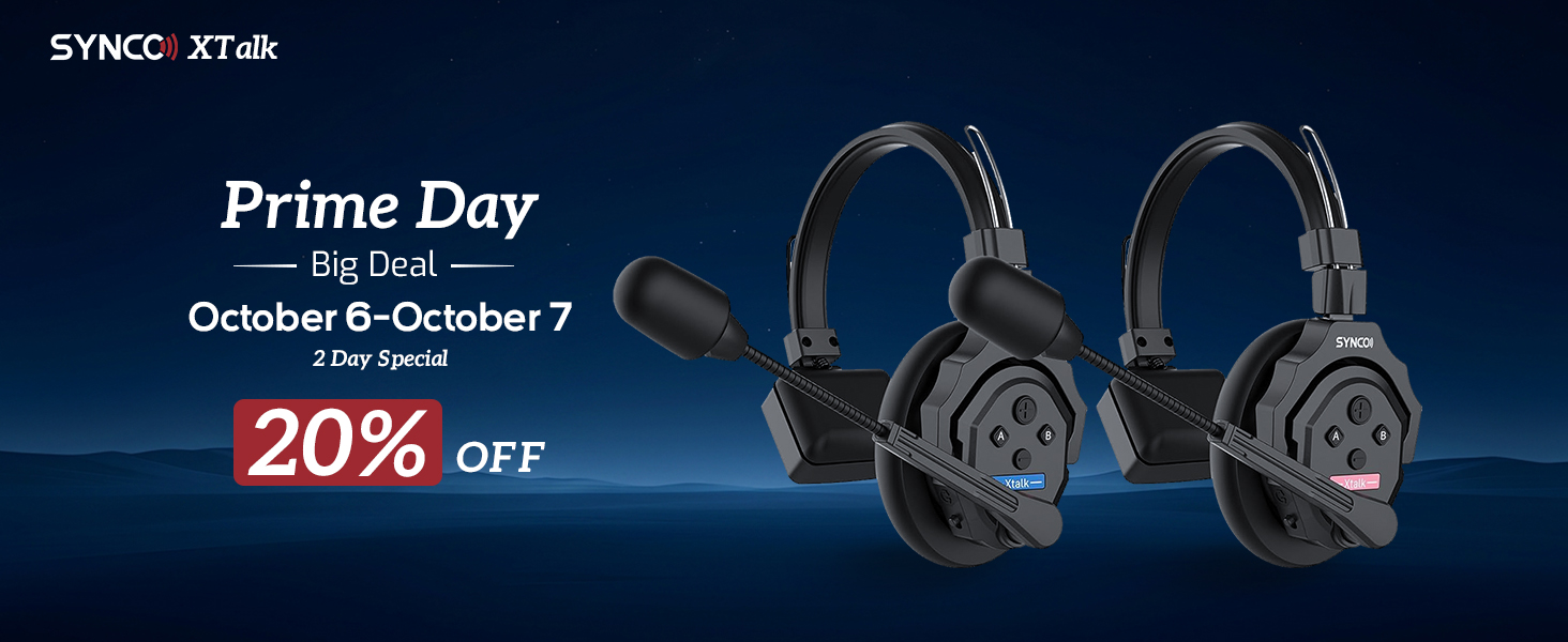 Amazon.com: SYNCO XTalk X2 2.4GHz Wireless Intercom Headset System